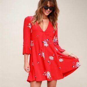 Free People Time On My Side floral wrap dress